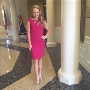 Karen Millen Fuchsia Midi Dress